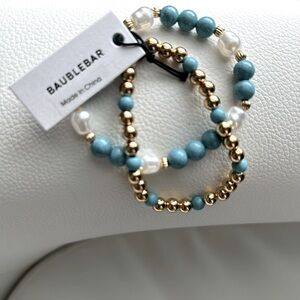 NWT BaubleBar 2pk Pearl Bracelets OS.